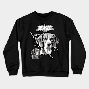 Beagle Heavy Metal Dog Lover Crewneck Sweatshirt